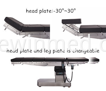 Surgical table with fda